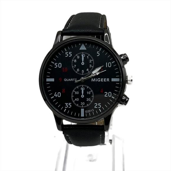 MiGeer Relogio G2103 Analog Quartz Watch in Black - Picture 2 of 7